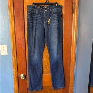 Lucky Brand Dark Wash Sofia Straight Jeans New With Tags size 12/31